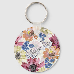 Chaveiro Magnífico crisântemo cor-de-laranja-rosa