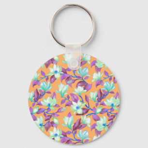 Chaveiro Magnólia florescente no céu de baunilha