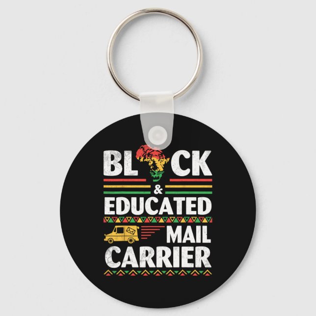 Chaveiro Mai Educada E Preto Africano do Mês da História Ne (Frente)
