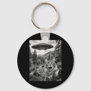 Chaveiro Maine Coon Selfie com ET OVNI Divertido Maine Coon