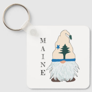 Chaveiro Maine Flag Gnome Hat