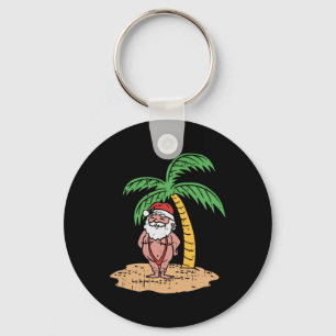 Chaveiro Maiô de verão do Papai Noel Natal engraçado em jul