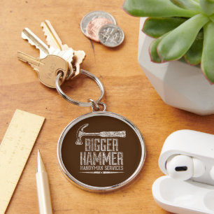Chaveiro Maior Hammer Handyman Services White Gfx Brown BG