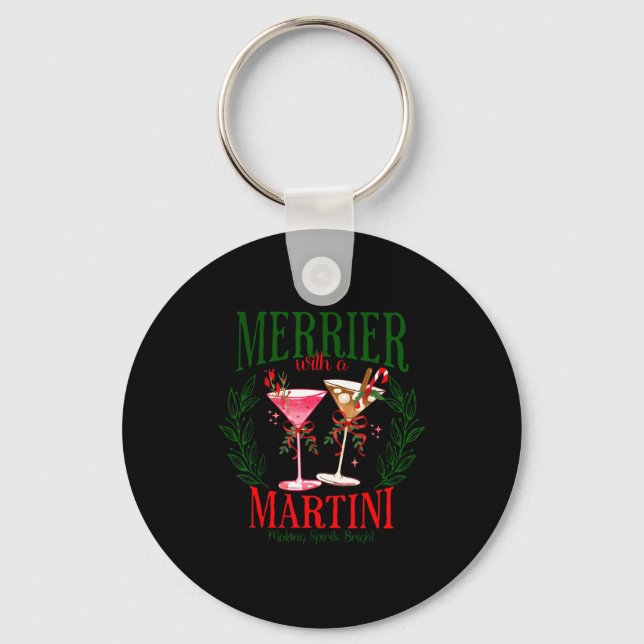 Chaveiro Mais Alegre Com Um Martini Divertida Despedida de  (Frente)