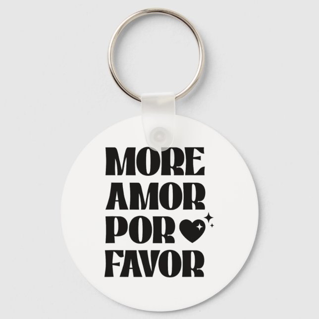 Chaveiro Mais Amor Por Favor, Retro Love Namorados Aestétic (Frente)
