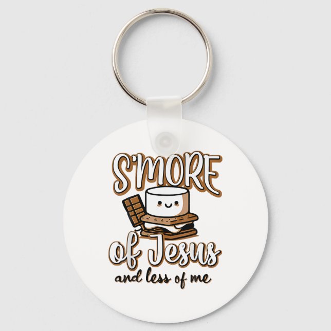 Chaveiro Mais de Jesus Menos de Mim Acampamento Cristão (Frente)