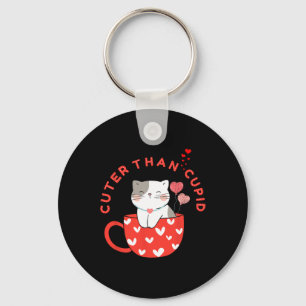 Chaveiro Mais Fofo Que Cupido Kawaii Gato Na Caneca Pelo Ma