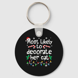 Chaveiro Mais Propensa a Decorar a Família de Gatos no Nata