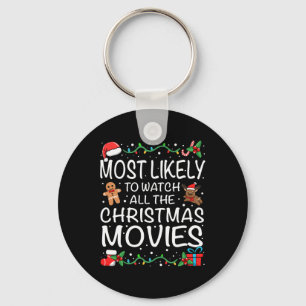Chaveiro Mais Propenso a Assistir aos Filmes de Natal Famíl