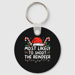 Chaveiro Mais Propenso a Atirar no Reindeer Santa Natal
