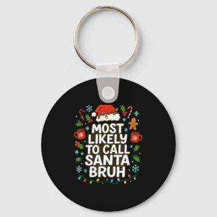 Chaveiro Mais Propenso a Chamar Papai Noel de Bruh Xmas Cam