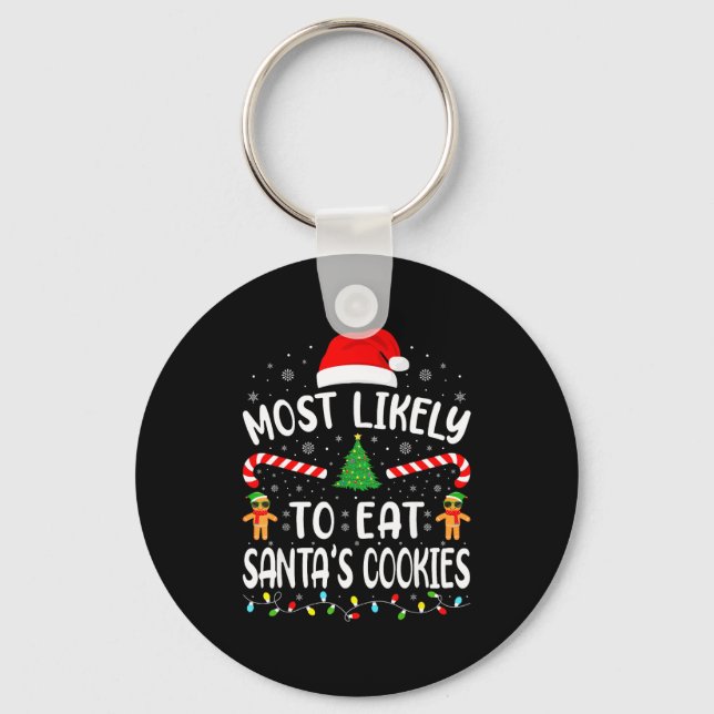 Chaveiro Mais Propenso a Comer os Biscoitos do Papai Noel F (Frente)