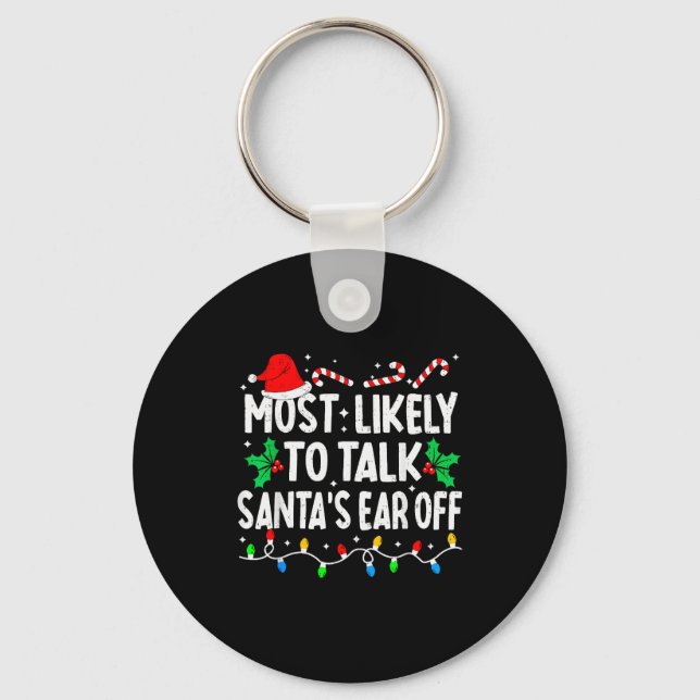 Chaveiro Mais Propenso a Falar Sem Parar com o Papai Noel E (Frente)