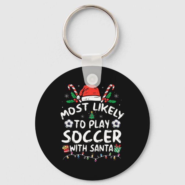 Chaveiro Mais Propenso a Jogar Futebol com o Papai Noel Fam (Frente)