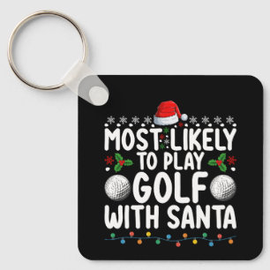 Chaveiro Mais Propenso a Jogar Golfe com o Papai Noel Natal