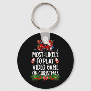 Chaveiro Mais Propenso a Jogar Video Games no Natal Xmas
