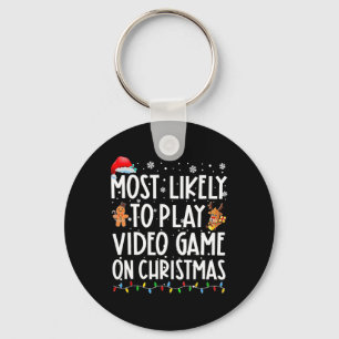 Chaveiro Mais Propenso a Jogar Video Games no Natal Xmas