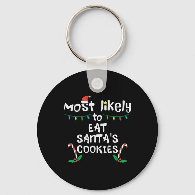 Chaveiro Mais Provável Coma Fama Natal Do Santas Cookie (Frente)
