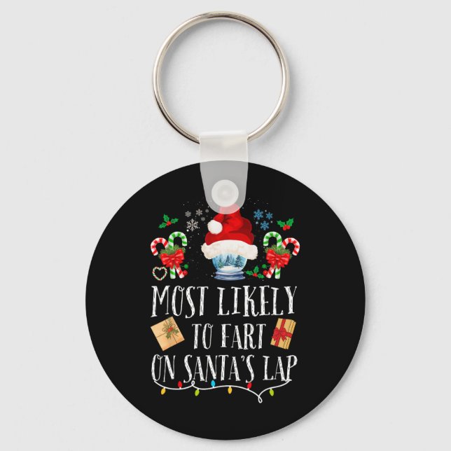 Chaveiro Mais Provável De Peidar No Colo De Papai Noel Dive (Frente)