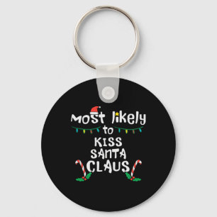 Chaveiro Mais Provável Família de Natal Kiss Santa Claus