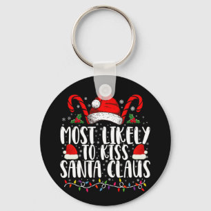 Chaveiro Mais Provável Para Beijar A Família Natal Do Papai
