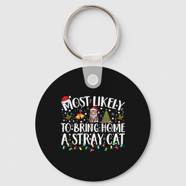 Chaveiro Mais Provável Para Trazer Para Casa Um Gato Estran (Frente)