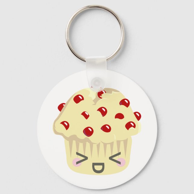 Chaveiro Mais Rostos Kawaii Muffin (Frente)