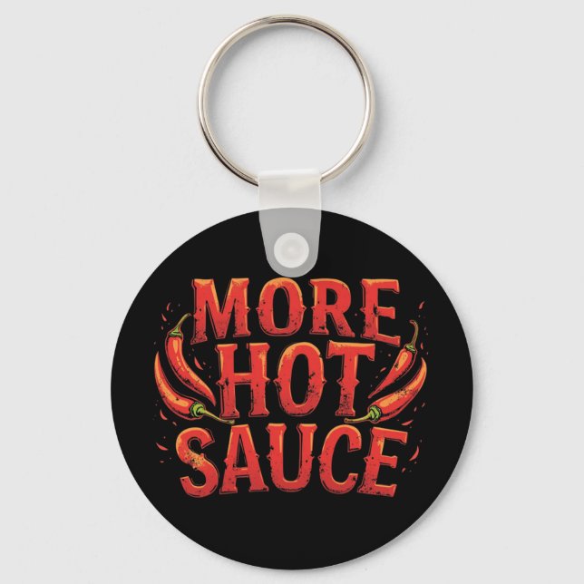 Chaveiro Mais sabor picante com molho picante sobre Comida  (Frente)