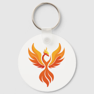 Chaveiro Majestic Fire Phoenix Rising Mythological Bird Art