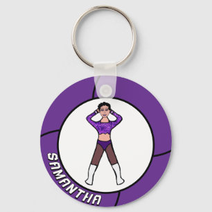 Chaveiro Majorette/ Dançarino Roxo e Preto #2