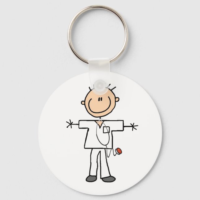 Chaveiro Male Stick Figure Nurse (Frente)