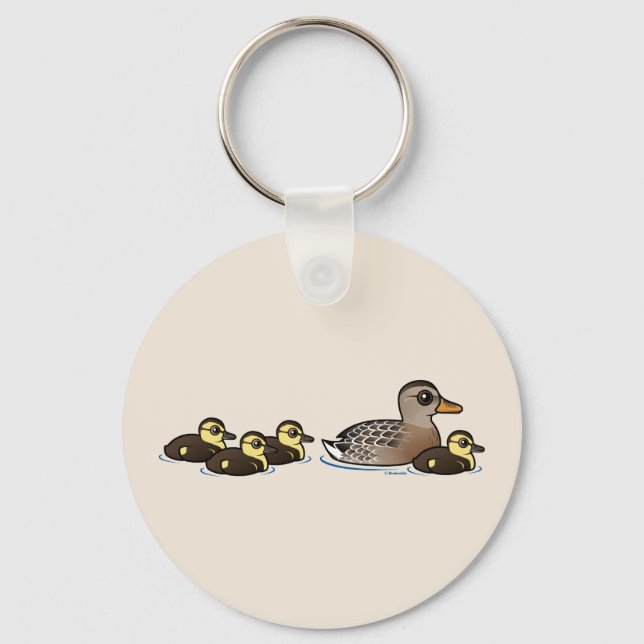 Chaveiro Mallard e quatro filhotes (Frente)