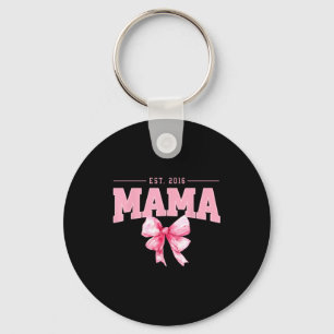 Chaveiro Mama é 2016 coquete laço rosa retrô mãe mães