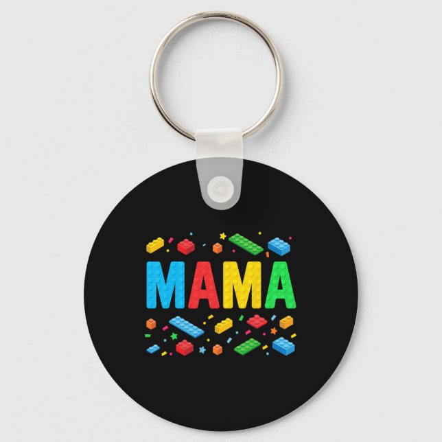 Chaveiro Mama Master Builder Building Bricks Engraçado M (Frente)