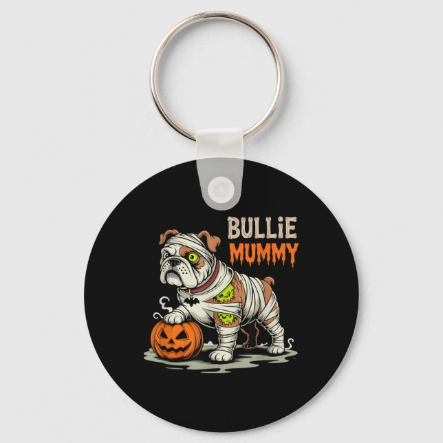 Chaveiro Mamãe Bulldog de Halloween (Frente)