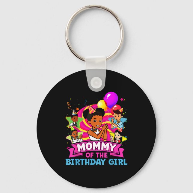 Chaveiro Mamãe da Menina de Aniversário Boneca Gracie Nk Fa (Frente)