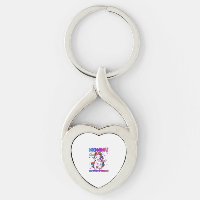Chaveiro Mamãe da Menina Princesa de Aniversário Flossing U (Frente)