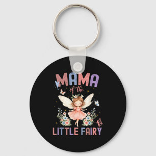 Chaveiro Mamãe da pequena fada menina de primeiro aniversár