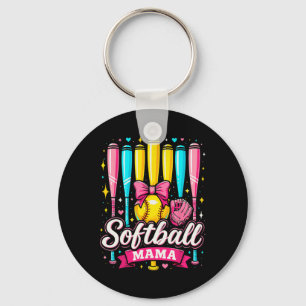 Chaveiro Mamãe de Softbol Sofbol Coquete Arco Softbol