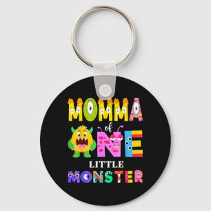 Chaveiro Mamãe de um Pequeno Monstro Festa de 1º Aniversári
