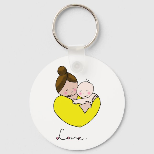 Chaveiro mamãe e amor ao bebê (Frente)