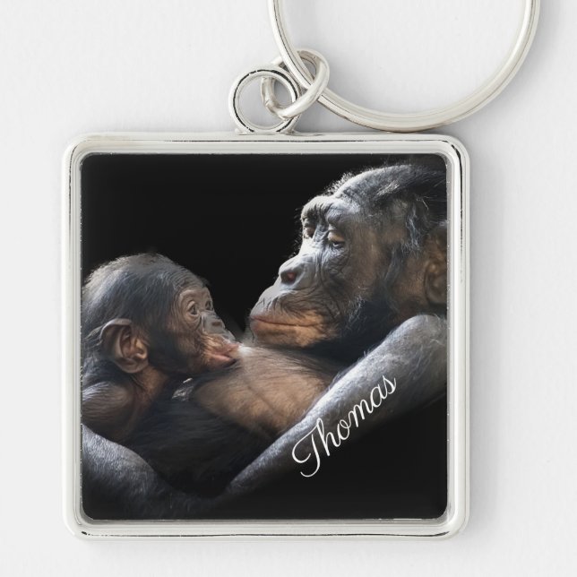 Chaveiro Mamãe e Baby Gorilla (Frente)