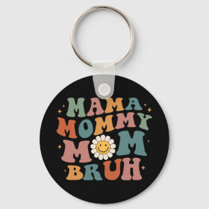 Chaveiro Mamãe Mãe Bruh Retro Groovy Presentes Dia das Mães