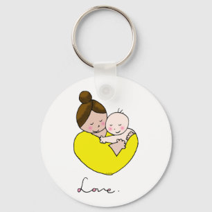 Chaveiro mamães e amor ao bebê