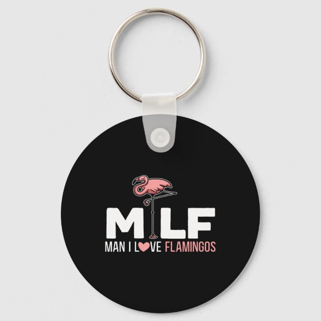 Chaveiro Man I Love Flamingos Bird Lover Summer Flamingo (Frente)