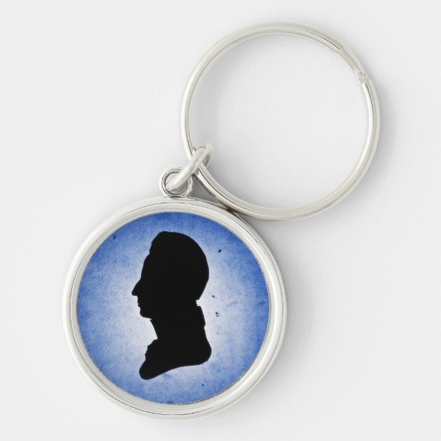chaveiro "Man Silhouette on Blue" (Frente)