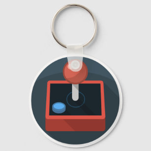 Chaveiro Manche retro, vara de alegria do jogo de vídeo do