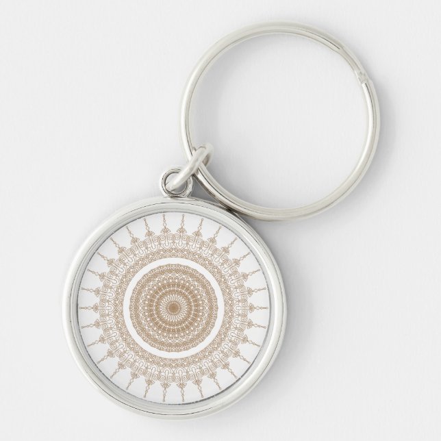 Chaveiro Mandala Bohemian White (Frente)