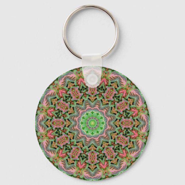 Chaveiro mandala colorida (Frente)