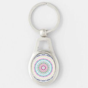 Chaveiro mandala colorida